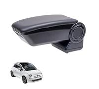 RATI ARMSTER 3 Accoudoir adapté pour FIAT 500 2016-2024 [noir,cuir végane] avec rangement pouvant être installé ultérieurement
