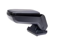 RATI ARMSTER S Accoudoir adapté pour CITROEN C1 2005-2014 / PEUGEOT 107 2005-2014 / TOYOTA AYGO 2005-2014 [noir,cuir végétalien] avec rangement pouvant être installé ultérieurement