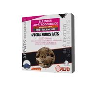 Raticide - Brodifacoum 10 ppm 140 g - 7x20 g - Blé entier haute appétence - Pour souris et rats