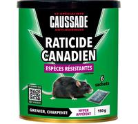 Raticide canadien - CAUSSADE - CARBF150 - Anti rats - 6 sachets céréales - 150g
