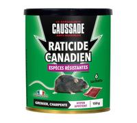 CAUSSADE Raticide Canadien - Anti Rats - Efficacité Radicale - Lieux secs - 6 Sachets céréales - Prêt à l'emploi - Une Ingestion Suffit - Fabriqué en France - 150g CARBF150