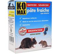 Raticide Souricide - Pâte Brodifacoum - Contre les Rats & Souris - Habitation & Cuisine - Sans odeur - Apétence renforcée - 150 g