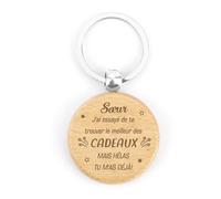 Ratifyale Cadeau Soeur Anniversaire, Porte Clef Sœur, Cadeau Sœur Original, Cadeaux pour Grande Soeur Cadeau Petite Sœur Anniversaire Noel Saint Valentin Fête des Mères