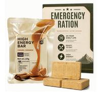Ration de survie-Caramel Cannelle-conservation 20 ans,barre énergétique,Kit urgence,Camping randonnée,Bushcraft-Prêt à Manger