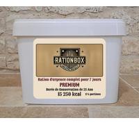 Ration d'urgence PREMIUM- 174 portions - Kit alimentaire pour 7 jours, Repas lyophilisé - Rationbox
