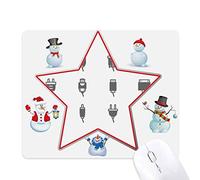 rationaliser la silhouette requin féroce le bonhomme de neige étoile tapis de souris