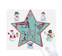 rationaliser la silhouette requin féroce le bonhomme de neige étoile tapis de souris