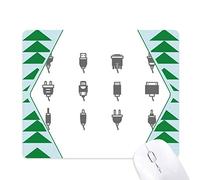 rationaliser la silhouette requin féroce tapis de souris green pine tree tapis en caoutchouc