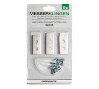 Ratioparts Lot de 9 Lames pour Robot Worx 36,2 x 7,0 mm Gris