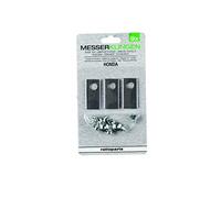 Ratioparts Set de 9 Lames + vis pour Robot Tondeuse Honda Gris