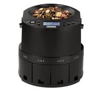 ratiotec coinsorter CS 500 Compteuse et trieuse de pièces - Comptage automatique des pièces en euro | Grande trémie de 1 000 pièces | Jusqu'à 600 pièces/min | Arrêt automatique | Pour volumes élevés
