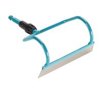 Râtissoire à tirer à 2 branches Combisystem de Gardena : binette pour désherber en tirant et ameublir le sol, lame en acier inoxydable, s'adapte à tous les manches Combisystem (3193-20)