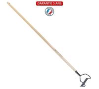 Ratissoire à tirer de 16cm, manche 130cm - Gris algue
