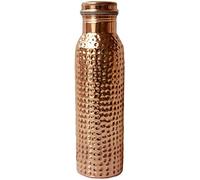 Ratna Bouteille d'Eau en Cuivre Martelé 100% Pur Avec Couvercle - Ayurvédique