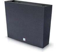 Rato Case Tower Bac à plantes avec pot intérieur Bac à fleurs pour l'intérieur et l'extérieur Rectangulaire Plastique Anthracite