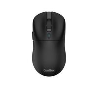 Ratón CoolBox W03 Inalámbrico RF BT USB-C 10000DPI Negro Ultraligero 7 Botones