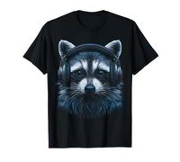 Raton Laveur avec écouteurs écoutant de la Musique T-Shirt