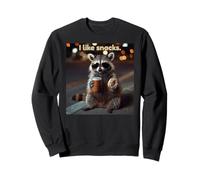 Raton Laveur avec Un Beignet, J'aime Les Snacks Sweatshirt