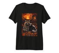 Raton Laveur Chalet d'automne Woodland T-Shirt Haut de Gamme