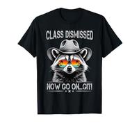 raton laveur classe dismissed now go on git fun Retro T-Shirt