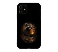 Raton Laveur Coucher de Soleil Wildlife Art Woodland Nature Graphic Coque pour iPhone 11