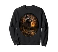 Raton Laveur Coucher de Soleil Wildlife Art Woodland Nature Graphic Sweatshirt