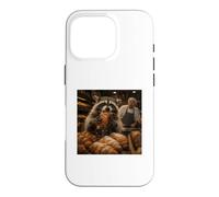 Raton Laveur Croissant Boulangerie Amoureux des Animaux Coque pour iPhone 16 Pro