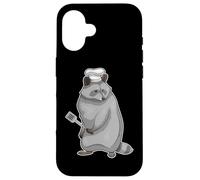 Raton laveur Cuisiner Toque de chef Cuire Coque pour iPhone 16