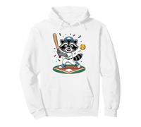 Raton Laveur de Baseball Softball pour Enfants Mignons ratons laveurs Sweat à Capuche