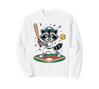 Raton Laveur de Baseball Softball pour Enfants Mignons ratons laveurs Sweatshirt