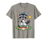 Raton Laveur de Baseball Softball pour Enfants Mignons ratons laveurs T-Shirt