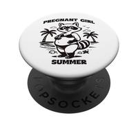 Raton Laveur d'été Assorti pour Fille Enceinte PopSockets PopGrip Adhésif