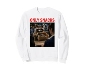 Raton Laveur Douane Only Snacks Amoureux des Animaux drôle Sweatshirt