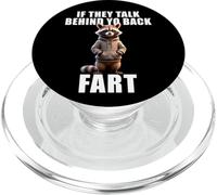 Raton Laveur Drôle Disant S'ils Parlent De Votre Pet Arrière PopSockets PopGrip pour MagSafe