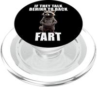 Raton Laveur Drôle Disant S'ils Parlent De Votre Pet Arrière PopSockets PopGrip pour MagSafe