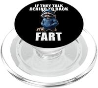 Raton Laveur Drôle Disant S'ils Parlent De Votre Pet Arrière PopSockets PopGrip pour MagSafe