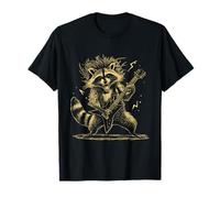 Raton Laveur Jouant de la Guitare Rock Tenue Jaune Sportive T-Shirt