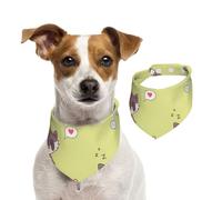 Raton Laveur Kawaii Mignon,Bandanas pour Chien, écharpe en Coton, Bavoirs réglables pour Animaux de Compagnie,M
