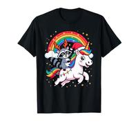 Raton Laveur Licorne Arc-en-Ciel Panda des Ordures T-Shirt