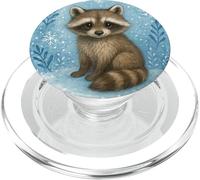 Raton Laveur Modèle d'hiver Flocons De Neige PopSockets PopGrip pour MagSafe