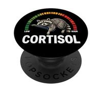 Raton Laveur Niveau De Cortisol Meme Bas Raccoon PopSockets PopGrip Adhésif