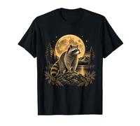 Raton Laveur Pleine Lune forêt Faune Nature Amoureux T-Shirt
