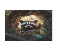 Raton Laveur Puzzles Adultes 1000 Pièces en Bois, Jouet De Puzzle De Défi De Cerveau pour des EnfFourmis, D’Intelligence （75×50cm）