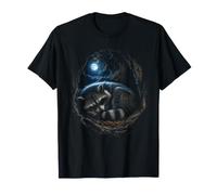 Raton Laveur sous la Lune, forêt et Vie Nocturne T-Shirt