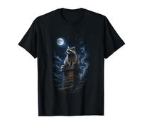 Raton Laveur sous la Lune, forêt et Vie Nocturne T-Shirt