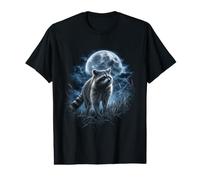 Raton Laveur sous la Lune, forêt et Vie Nocturne T-Shirt Graphique avec Valeur