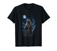 Raton Laveur sous la Lune, forêt et Vie Nocturne T-Shirt Graphique avec Valeur