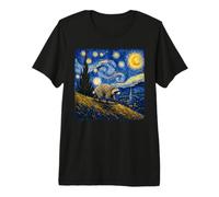 Raton Laveur sous Un Ciel étoilé pour Les Amoureux d'art T-Shirt Haut de Gamme