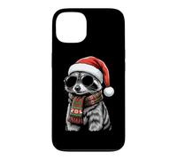 Raton Laveur Trash Panda Chapeau de Père Noël Plaid Écharpe Lunettes de Soleil Nuances Coque pour iPhone 13