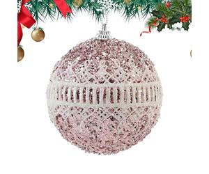 Ratpzou Boule de Décoration pour Sapin de Noël - Boules Arbre 8cm Anticassantes à Paillettes,Décoration de Fête et Réception | pour Photographie Maison École Hôtel Appartement Dortoir